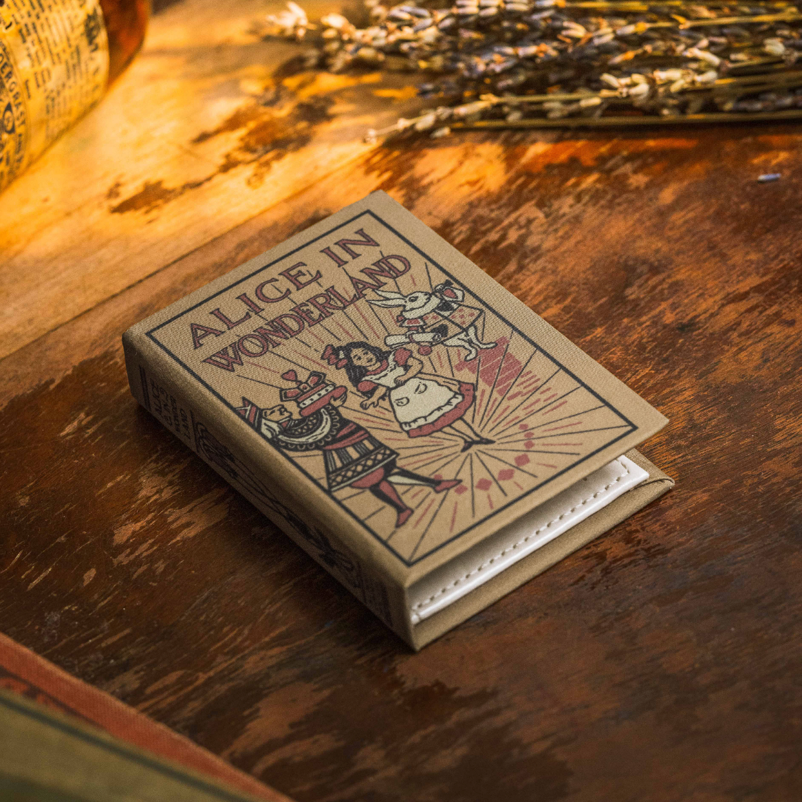 Alice in Wonderland Lewis Carroll 1865 Book Wallet